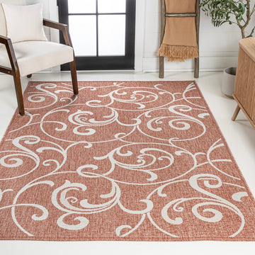 Maribel Traditional Classic All-Over Scroll Area Rug